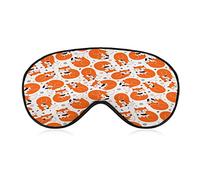 Fox Hold Tail Sleeping Blindfold Mask Cute Eye Shade Cover con correa ajustable para mujeres, hombres, noche