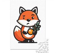 Fox Holding Berries Puzzle De 1000 Piezas Rompecabezas para Adultos Rompecabezas 1000 Piezas para Adultos para Amantes O Amigos Rompecabezas Imposable 70x50cm/1000pcs