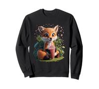 Fox Hombre Mujer Boba Tea Kawaii Bubble Tea Fox Sudadera