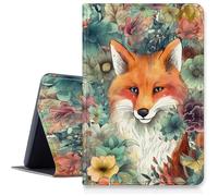 Fox in Flower - Funda para iPad Pro de 13 pulgadas M4 2024, a prueba de golpes, de piel sintética, plegable, ajustable, con función de apagado y encendido automático para iPad Pro M4 de 13 pulgadas