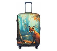 Fox in The Forest - Fundas protectoras de equipaje elásticas a prueba de polvo para viajes, se adapta a equipaje de 18 a 32 pulgadas, multicolor, S(18"-21" Suitcase)