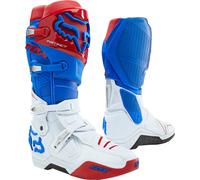 FOX Instinct Botas de Motocross, Azul/Blanco/Rojo, Talla 13