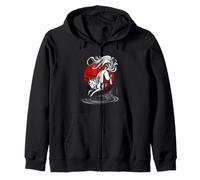 Fox Japanese Kitsune Sunset Japón Niños Niñas Niños Sudadera con Capucha