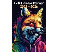 Fox Left Handed Planner: 2 Year Weekly Sunday to Saturday Calendar | Gift For People Who Love Forest Animals, Wildlife Lovers | For Back To School, Office, Work | 6 x 9 Inches | v1