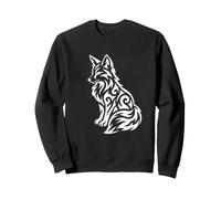 Fox Line Art Boho Tribal Gaélico Blanco Ornamental Sudadera