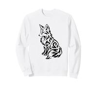 Fox Line Art Boho Tribal Gaélico Ornamental Sudadera