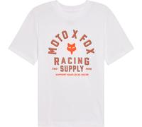 FOX Local Racer Camiseta de mujer, blanco-naranja, tamaño S