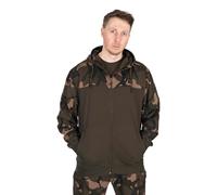 Fox Lw Caqui/Camuflaje Dividido Cremallera Sudadera/Pesca de Carpa Ropa