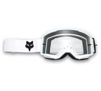 FOX Main Core Gafas de motocross, Blanco, Talla única