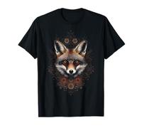Fox Mandala Face Animal Lover Ilustración Motivo Zorro Camiseta