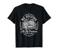 Fox Me Resolviendo Mis Problemas Dormir Siesta Divertido Camiseta