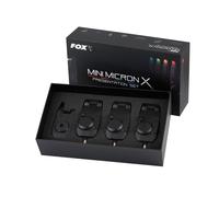 Fox Mini Micron X 3 Barra Juego / Carpa Pesca Mordedura Alarma & Receptor /