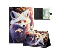 (Fox, Multicolor) For Lenovo Tab P11 Gen 2 TB-350 Case Pattern Printed Stand Litchi Texture Leather Tablet Cover with
