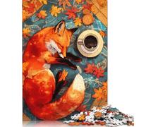 Fox Napping in Autumn Rompecabezas Imposible,desafío for Adults Entretenimiento Creativo 1000 Piezas Obra De Arte De Juego De para Adultos, Regalos A Partir De 14 Años 1000pcs (40x28cm)