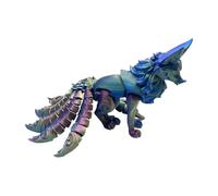 Fox Nueve colas - Colección Móvil impreso en 3D, modelo de Juguete de Multi-articulado, Animal decorativo posable | Divertido Juguete Anti-Stress para