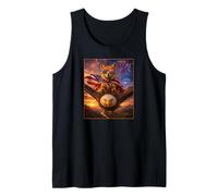 Fox on Bald Eagle - Gafas de Bandera Estadounidense con Animales de Vida Silvestre de EE. UU Camiseta sin Mangas