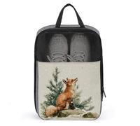 Fox on - Bolsa de zapatos de invierno de piedra beige para viajes, uso diario, bolsa de almacenamiento antipolvo para zapatos de golf
