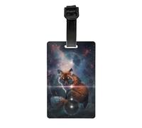 Fox On The Galaxy - Etiquetas, etiquetas y perchas para equipaje diseñadas específicamente para maletas y mochilas.