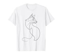 Fox One Line Art Drawing Dibujo Zorros Camiseta