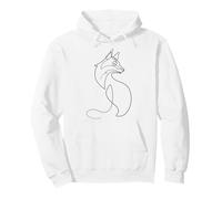Fox One Line Art Drawing Dibujo Zorros Sudadera con Capucha