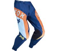 FOX 360 Tine Pantalones de motocross, azul-naranja, tamaño 36 para Hombres