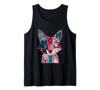 Fox Patchwork Winter Christmas Joy Camiseta sin Mangas