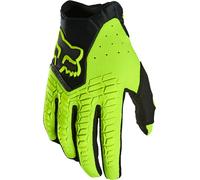 FOX Pawtector Guantes de Motocross, Amarillo neón, Talla S
