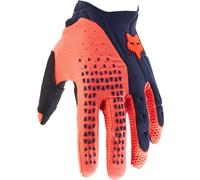 FOX Pawtector Guantes de motocross, Azul/Naranja, Talla M