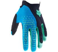 FOX Pawtector Guantes de motocross, negro-azul, tamaño L para Hombres