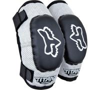 FOX Pee Wee Titan Protectores de codo de motocross para niños, negro/gris, Talla S/M