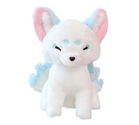 Fox Plush Toy, Cute Nine-Tailed Cartoon Animal Doll, Soft Exquisite Stuffed Fox Plush, Ideal For Comfortable Cuddling, Christmas, Valentine’s, Easter, Birthday Presents Kids Adults, 38cm Red Blue