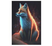 Fox Puzzle para niños 1000 unidades, rompecabezas de madera, kit de bricolaje, relajación, juegos para adolescentes y adultos (78 x 53 cm)