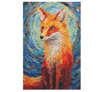 Fox Puzzle para niños 1000 unidades, rompecabezas de madera, kit de bricolaje, relajación, juegos para adolescentes y adultos (78 x 53 cm)