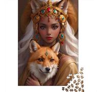 Fox Queen Fantasía 1000 Piezas Cartón Resistente Puzzle para Adultos Portátil Actividad Vinculación Familiar Ocio En Casa Desafiante Divertido 70x50cm/1000pcs