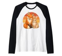 Fox Rabbit Best Friends Animal Friendship Camiseta Manga Raglan