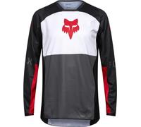 FOX 180 Flow Maillot de motocross, blanco-rojo, tamaño L para Hombres