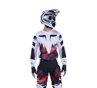 FOX 180 Kairos Maillot de motocross, negro-blanco-rojo, tamaño L para Hombres