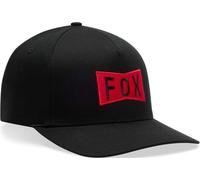Fox Racing Baseball Cap Fox Typeface Flexfit Black L/XL Cortavientos, Negro, Large/Extra-Large Unisex Adulto