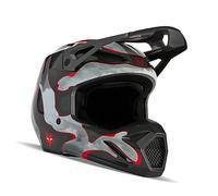 Fox Racing Casco de Moto V1, Atlas Gris/Rojo, pequeño