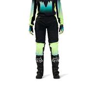 FOX RACING Fox Lady 180 Flora Black/Yellow 8 Pants Pantalón, Negro, L Mujeres