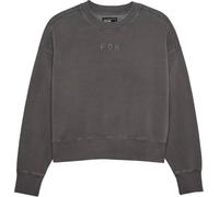 Fox Racing Fox Lady Wordmark Oversized Fleece Crew Pewter S, x Women's