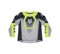 FOX 180 Collect Maillot de motocross para niños, negro-gris-amarillo, tamaño S