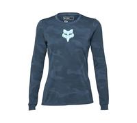 Fox Racing Maillot de Ciclismo de Manga Larga para Mujer, diseño de Zorro, TRU DRI, Color Oscuro, Talla S