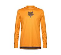Fox Racing Ranger Long Sleeve Fox Head Jerseys, Adulto Hombre, Caramelo, M