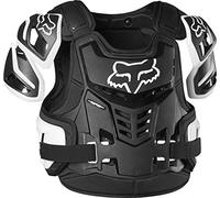 Fox Racing Raptor Vest, CE - Chaleco Protector Completo con Placas Laterales y Espaldera Larga, Bioespuma y Ventilación, Nivel 2 CE para MX y Off-Road, Color: Black/White, Talla: L-XL