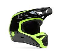Fox Racing V1 Casco, Unisex, Negro Amarillo, Extra-Large