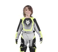 Fox Racing Youth 180 Collect - Camiseta de Motocross Dirt Bike, Gris/Amarillo, Talla L