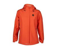 Fox Racing Yth Ranger 2.5L Water Jacket Chaqueta Impermeable Juvenil, Tejido Ligero 2.5 Capas, 10,000mm Impermeabilidad, Capucha Compatible Casco, Bolsillos Cremallera, Color: Naranja, Talla: M