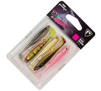 Fox Rage Slick Shad Mixed UV Colour Pack - 5 Peces de Goma, Longitud: 9 cm