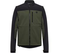 FOX Ranger Off-Road Softshell Chaqueta de motocross, Verde oscuro/negro, Talla XL